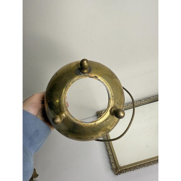 Vintage cauldron in bronze, bronze cauldron, vintage cauldron, Witches cauldron, - Picture 8 of 10